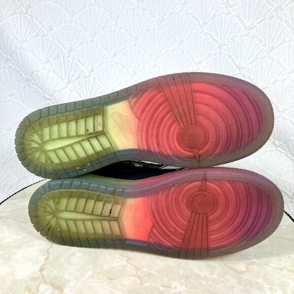 Nike Air Jordan 1 Retro Hi GS Sneakers Y (4.5) W(6) Black Fuchsia Athletic Shoes - Picture 13 of 14